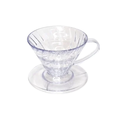 HARIO V60 plastový dripper priehľadný